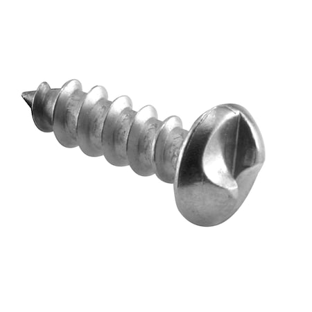 Prime-Line Sheet Metal Screw, #10 x 5/8 in, Chrome Plated Steel Pan Head One-Way Drive, 100 PK 651-0358